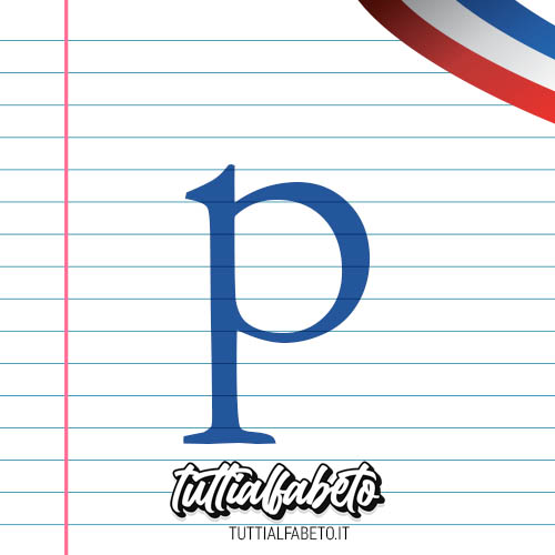 lettera p alfabeto Francese